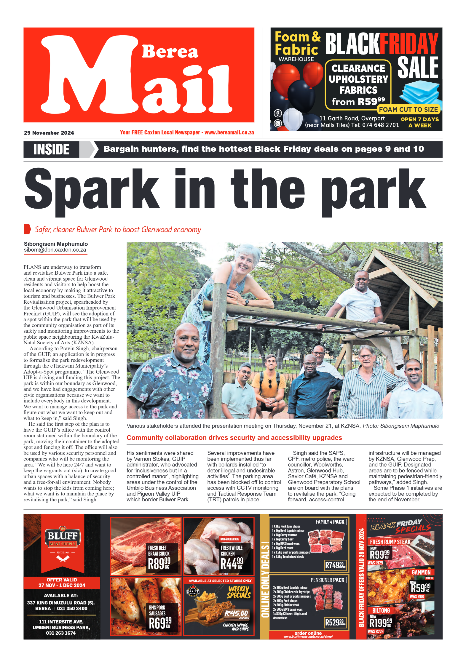 Berea Mail 29 November 2024 page 1