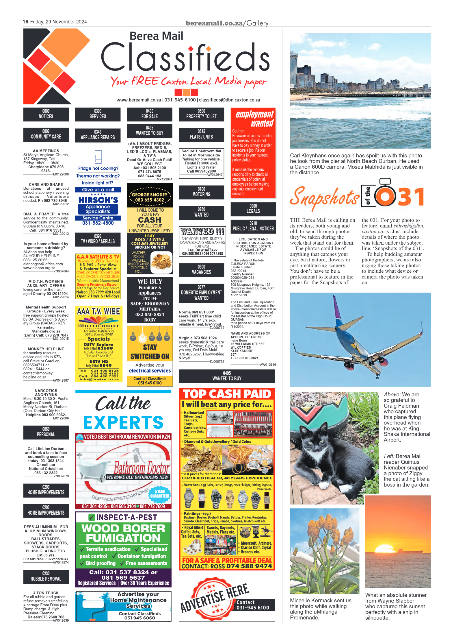 Berea Mail 29 November 2024 page 18