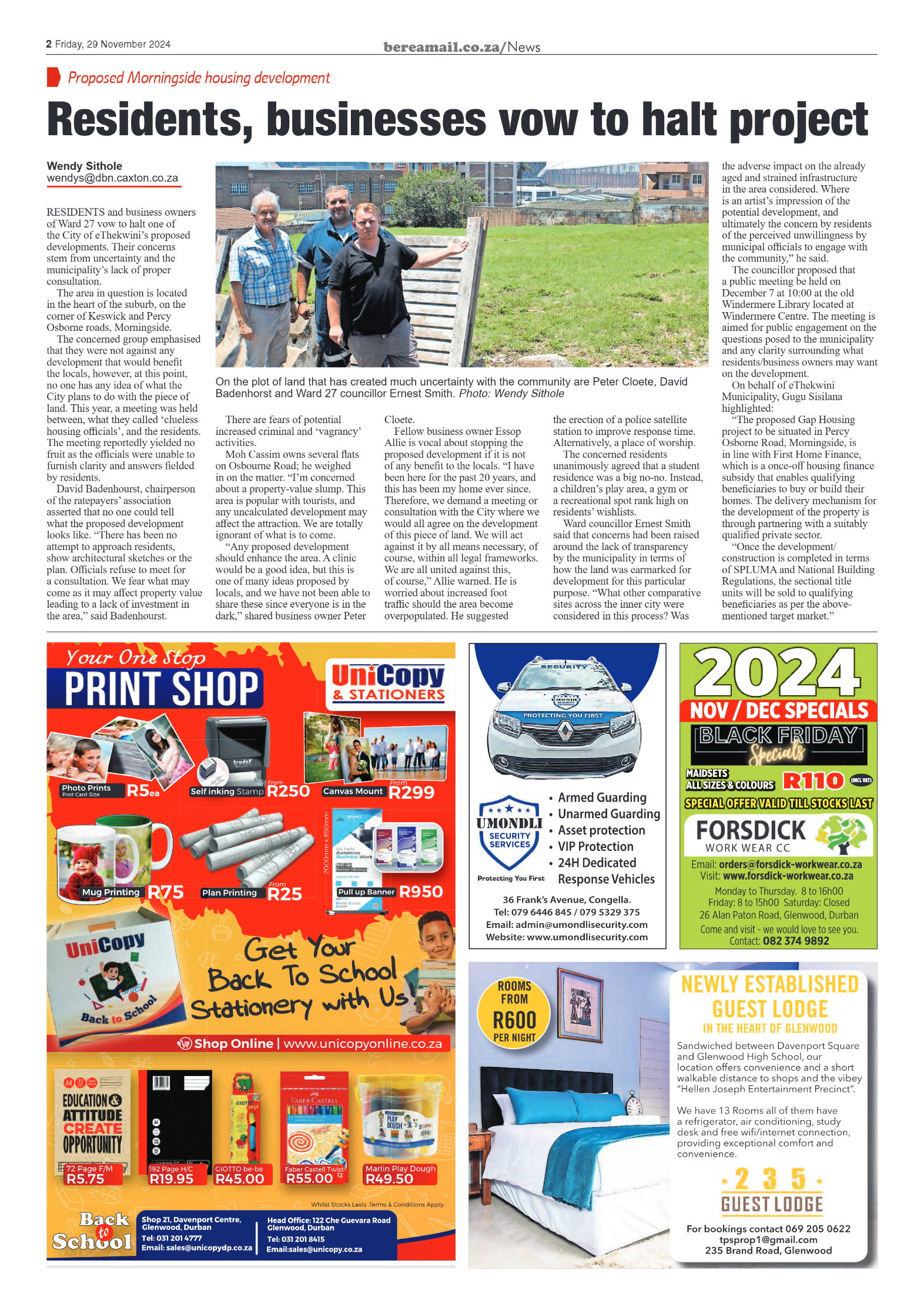Berea Mail 29 November 2024 page 2