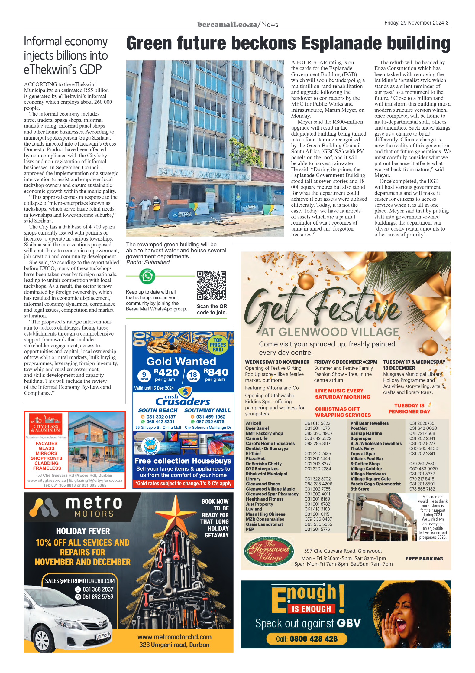 Berea Mail 29 November 2024 page 3