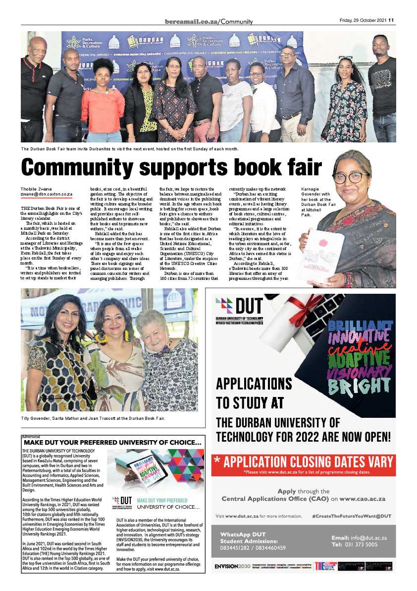 Berea Mail 29 October 2021 page 11