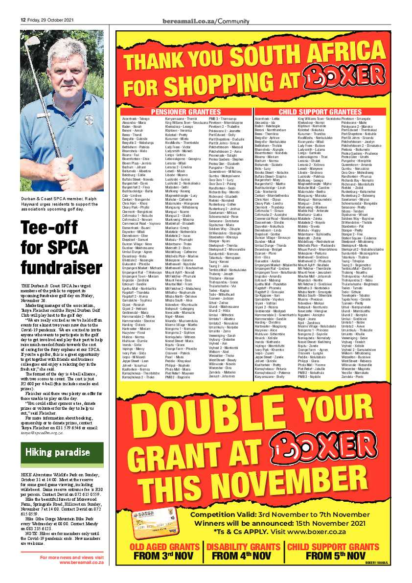Berea Mail 29 October 2021 page 12