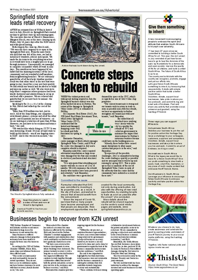 Berea Mail 29 October 2021 page 14