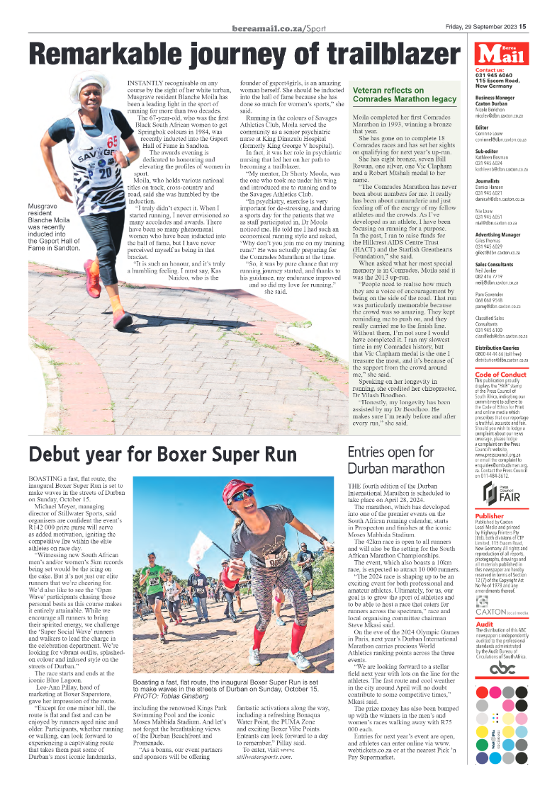 Berea Mail 29 September 2023 page 15