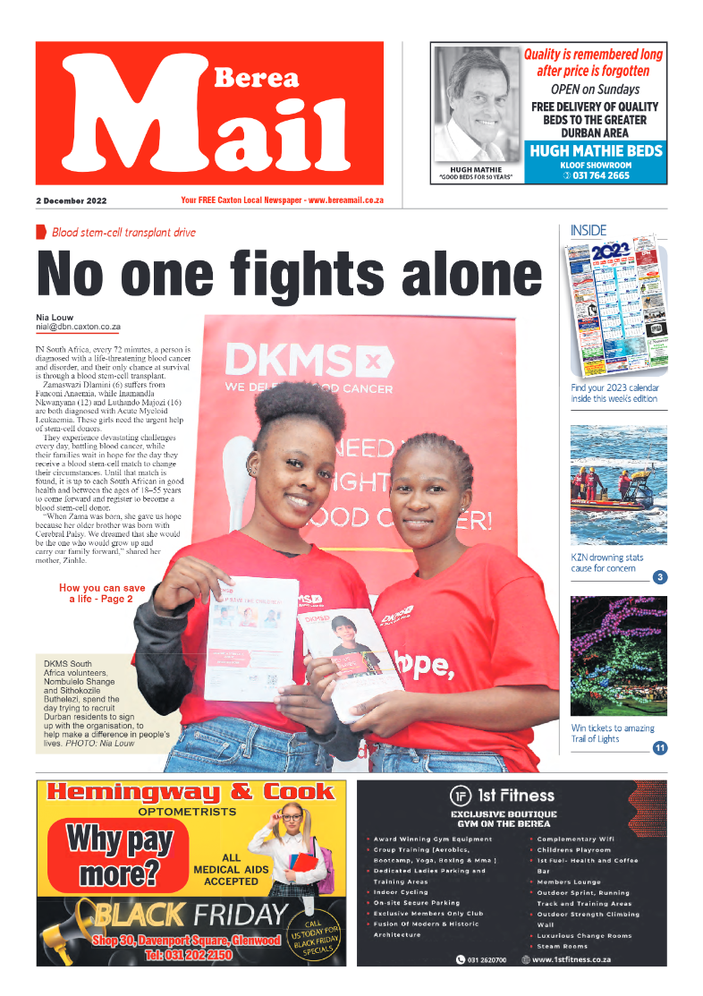 Berea Mail 2 December 2022 page 1