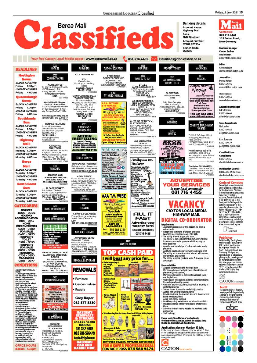 Berea Mail 2 July 2021 page 15