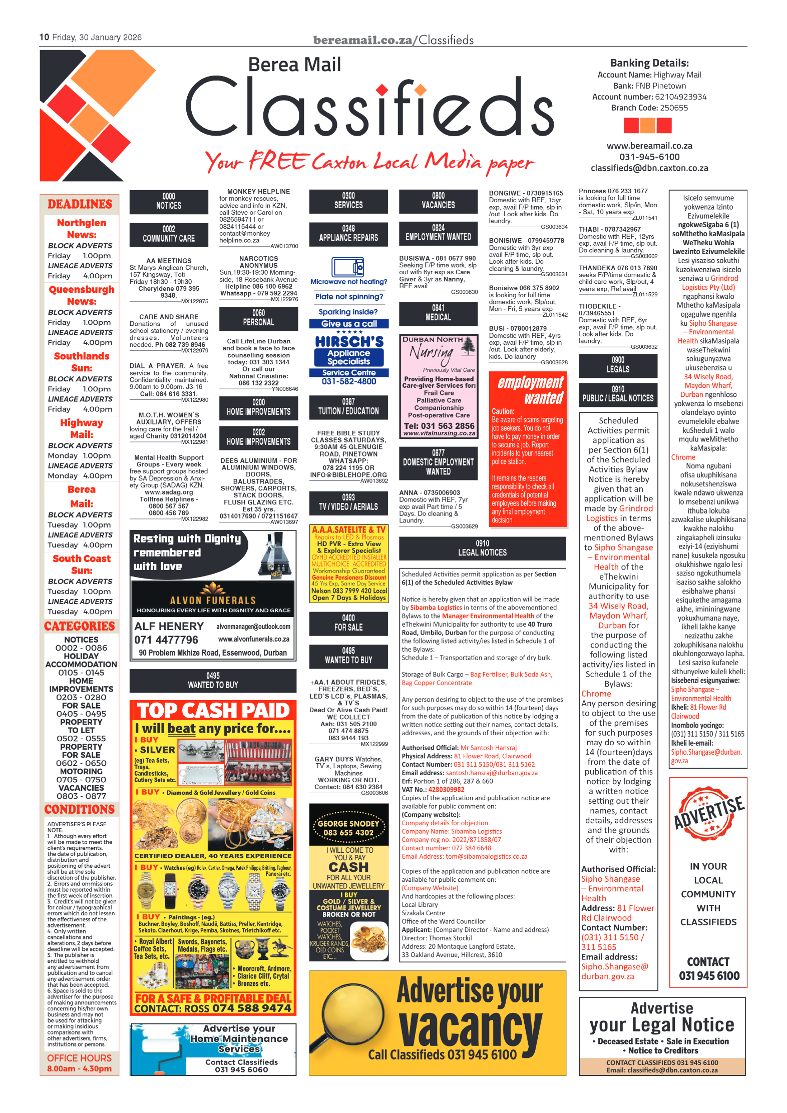 Berea Mail 30 January 2026 page 10