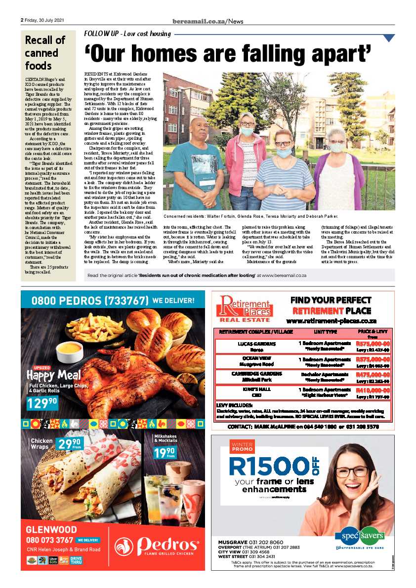 Berea Mail 30 July 2021 page 2