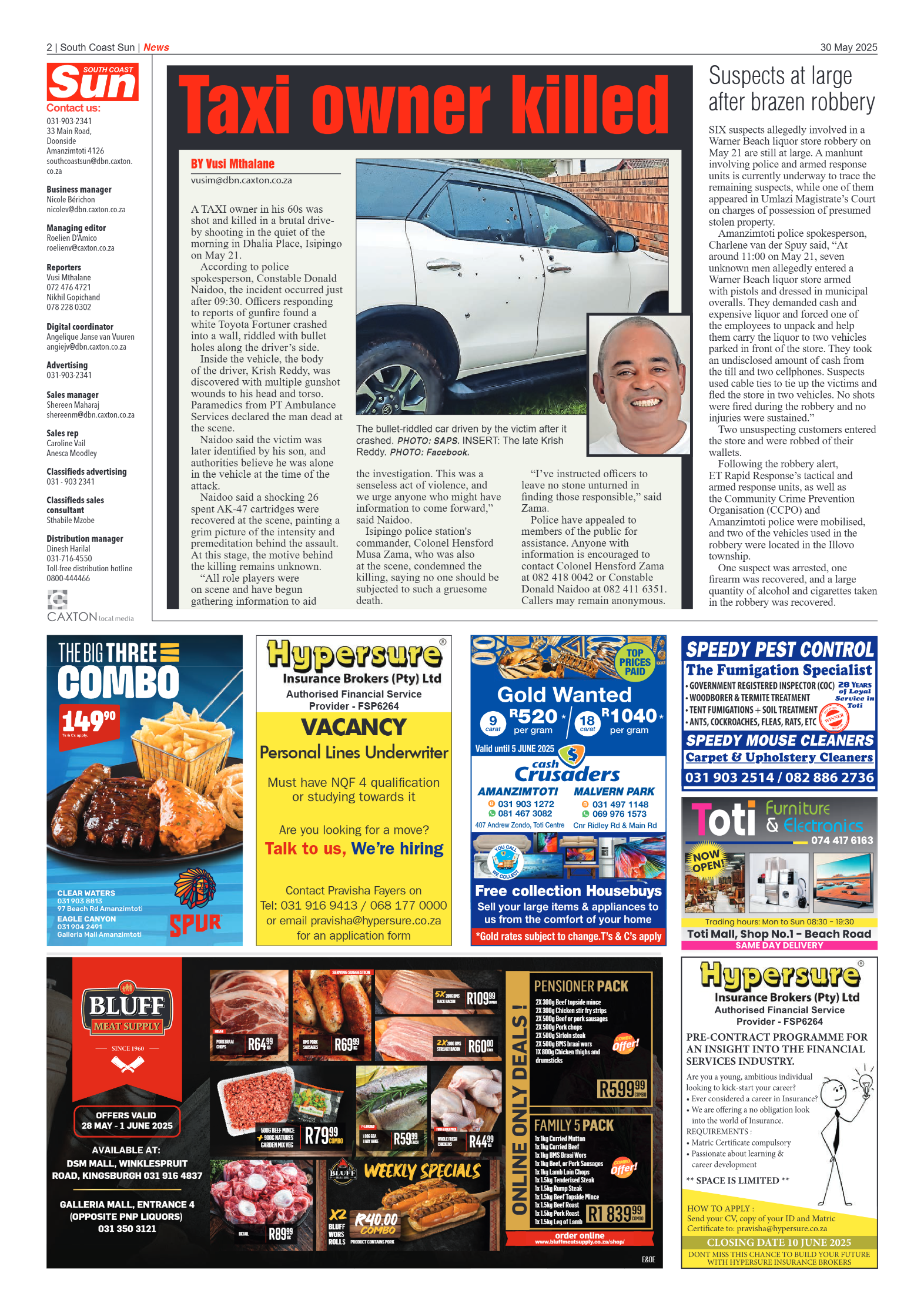 South Coast Sun 30 May 2025 page 2