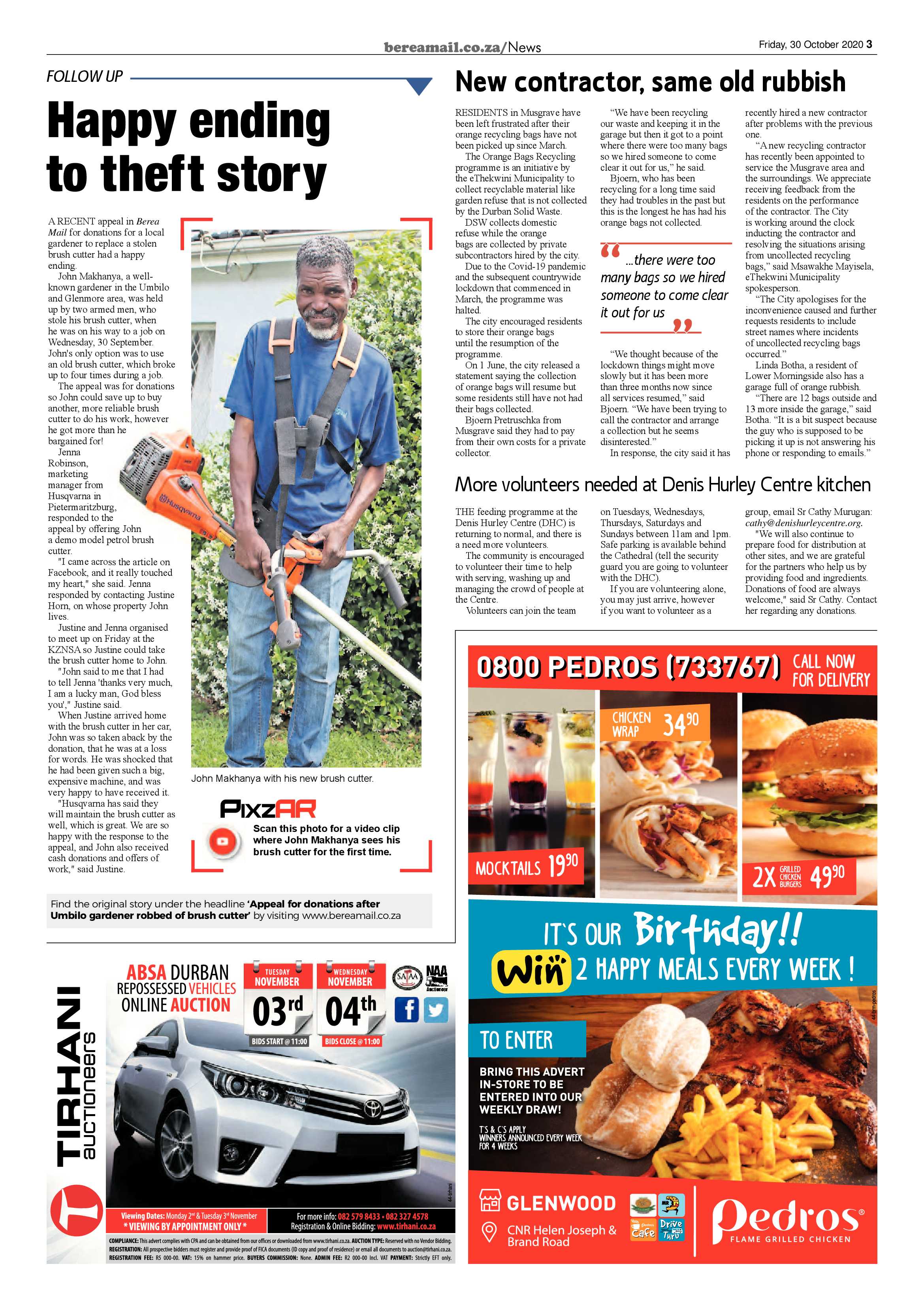 Berea Mail 30 October 2020 page 3