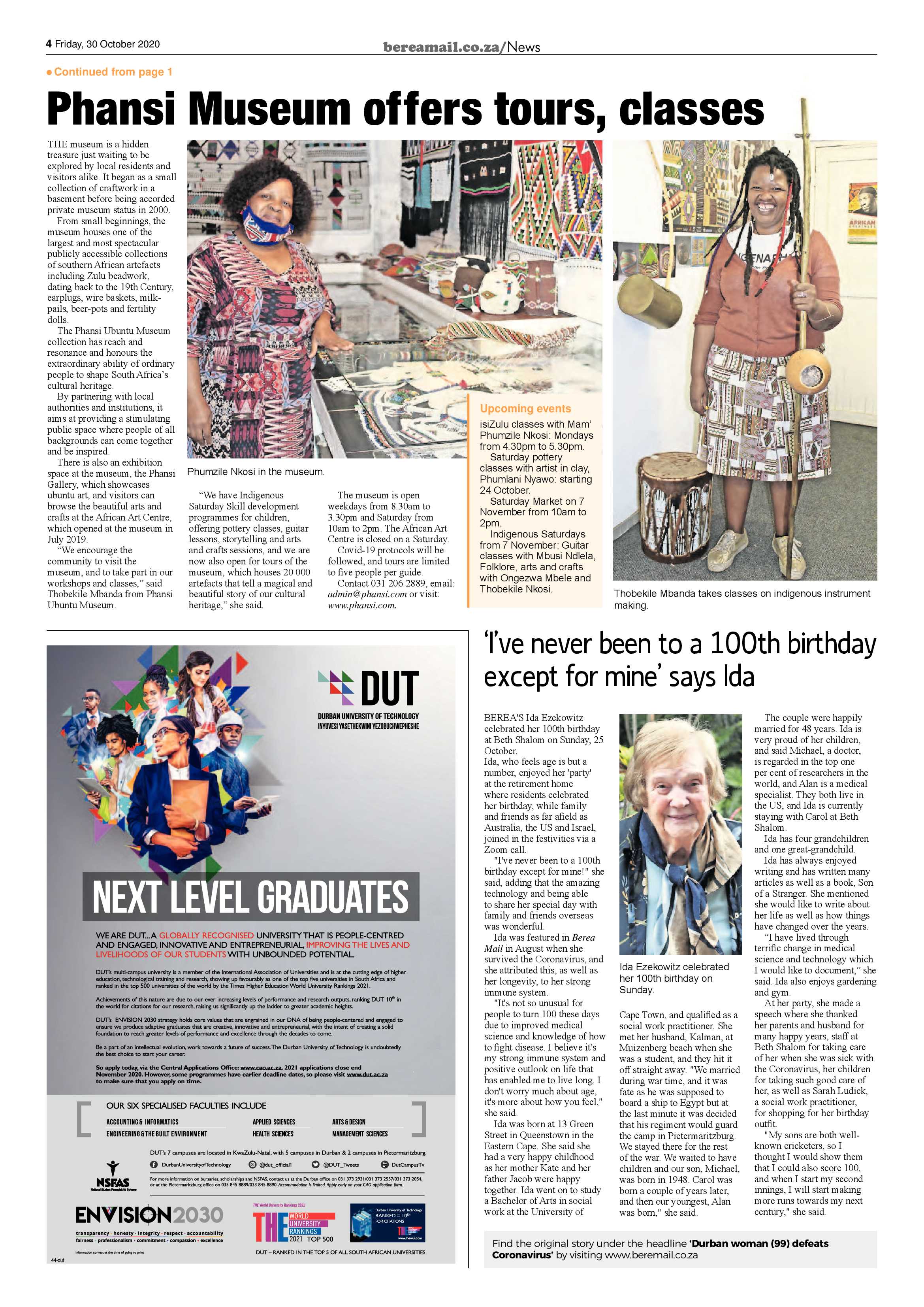 Berea Mail 30 October 2020 page 4