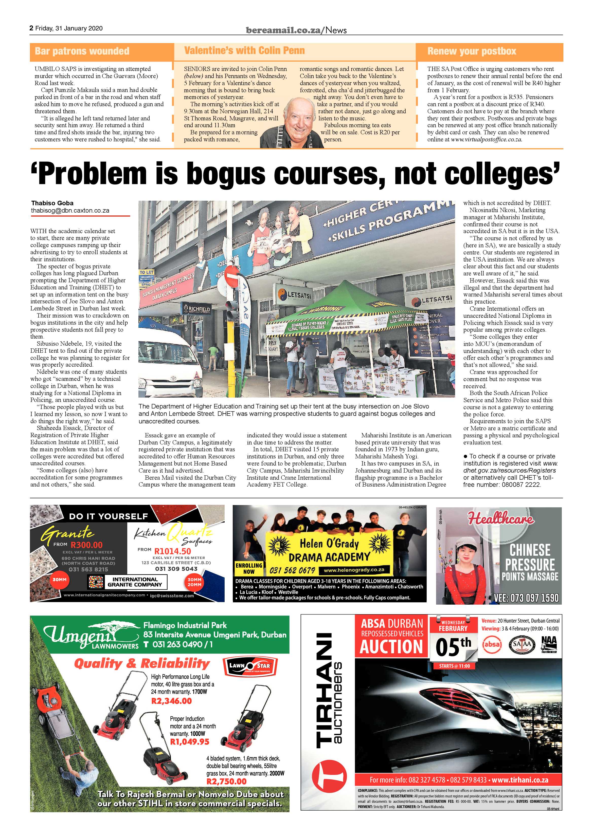 Berea Mail 31 January 2020 page 2
