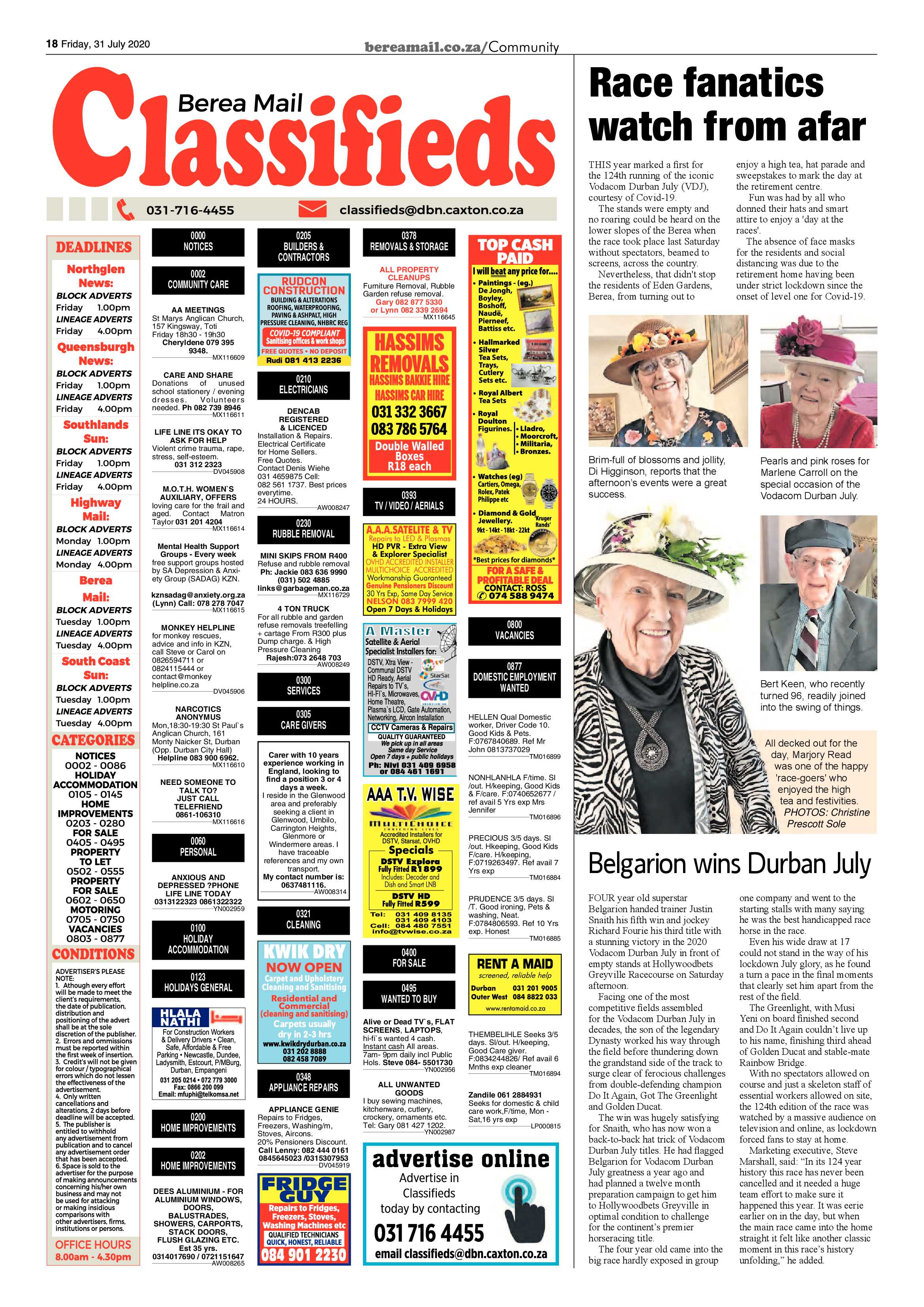 Berea Mail 31 July 2020 page 18