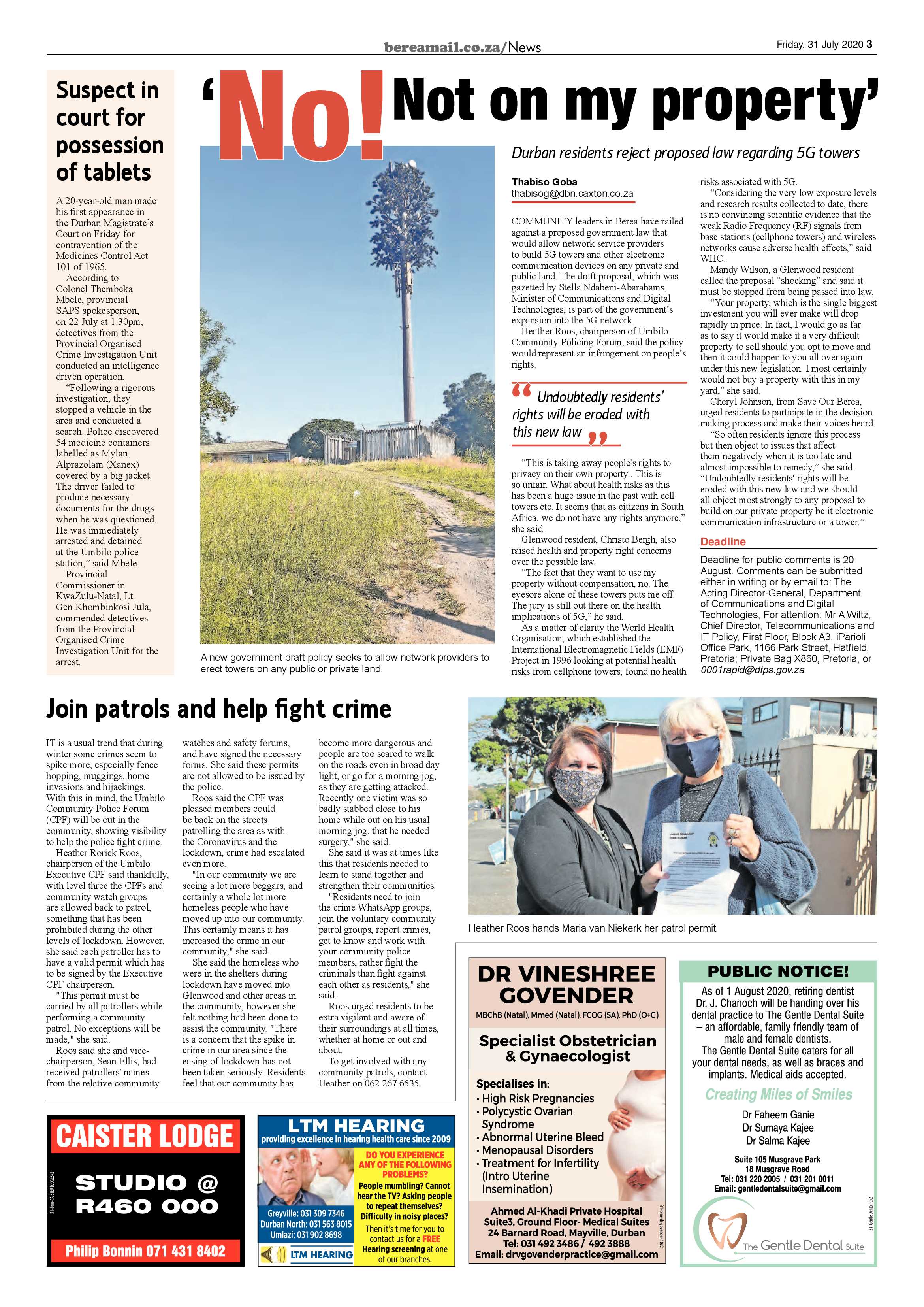 Berea Mail 31 July 2020 page 3