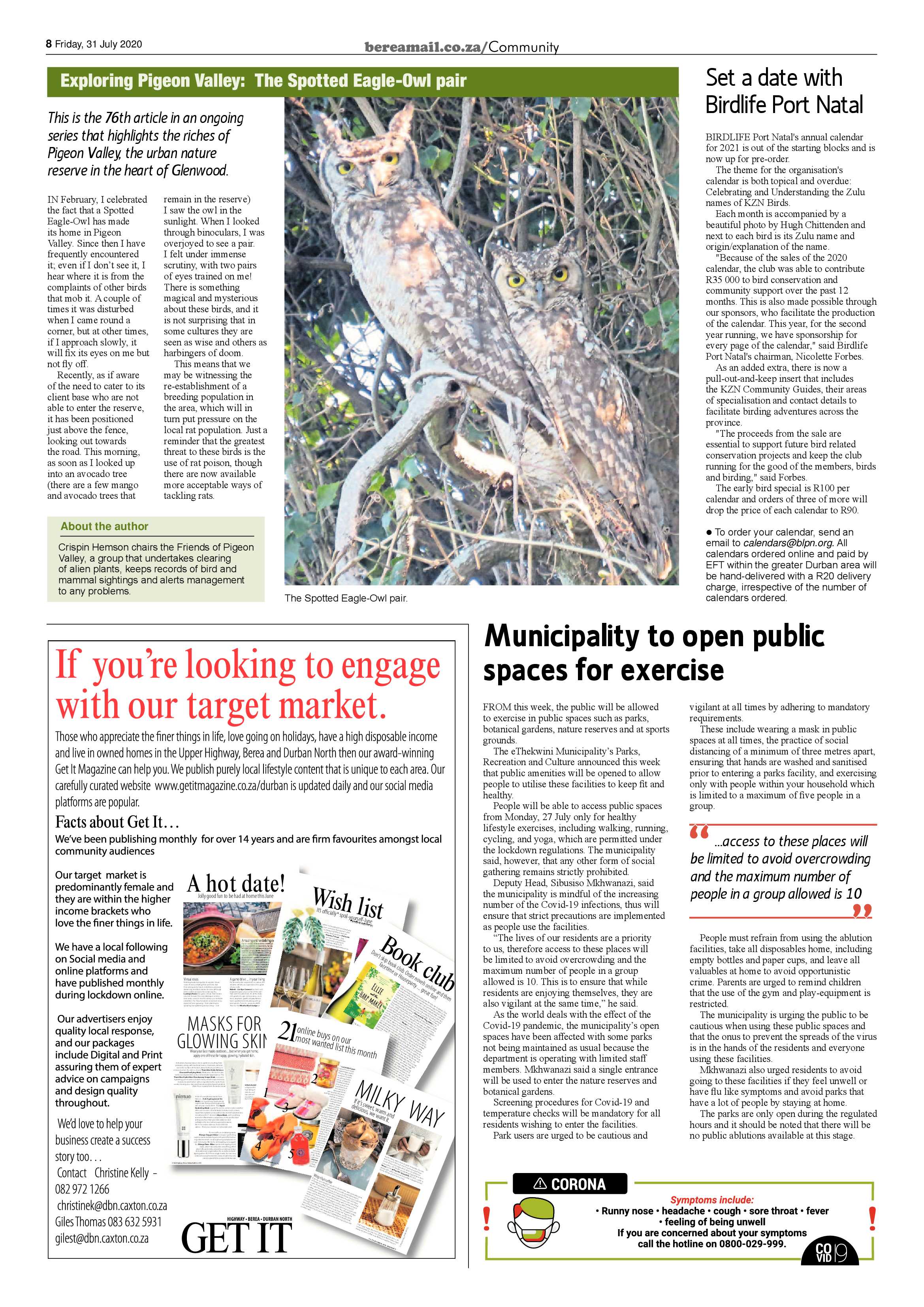 Berea Mail 31 July 2020 page 8