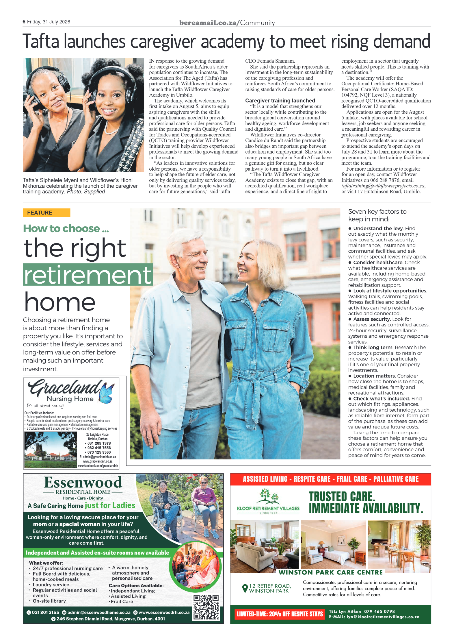 Berea Mail 31 July 2026 page 6