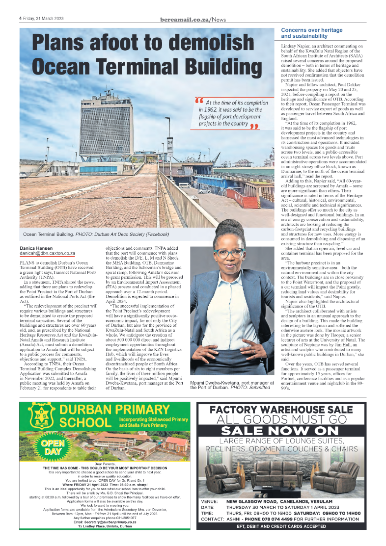 Berea Mail 31 March 2023 page 4