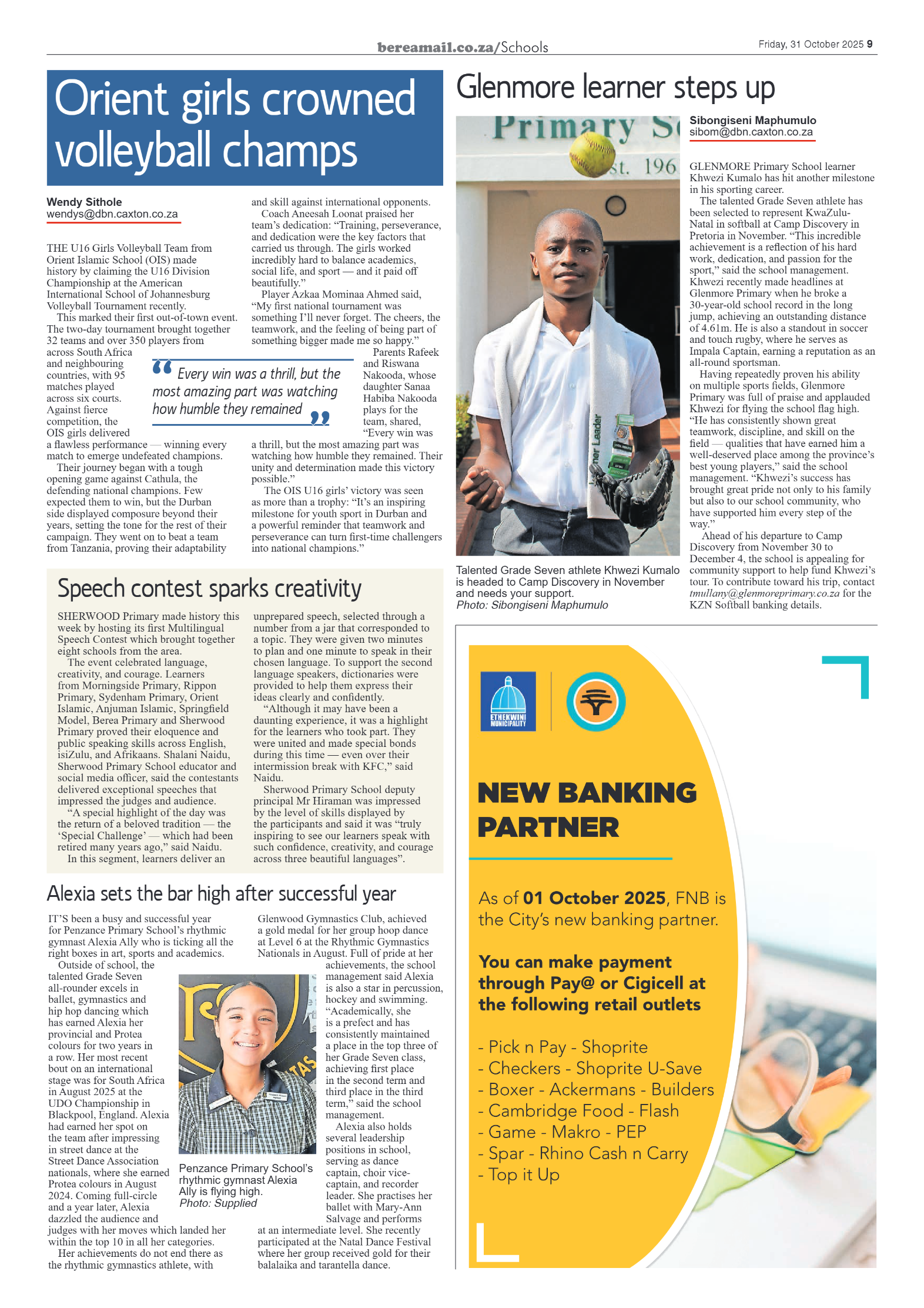 Berea Mail 31 October 2025 page 9