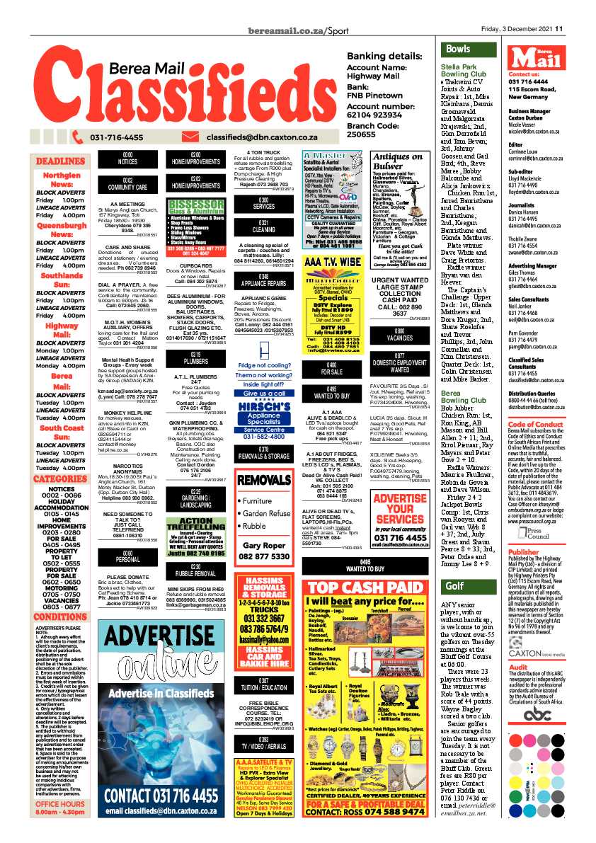 Berea Mail 3 December 2021 page 11