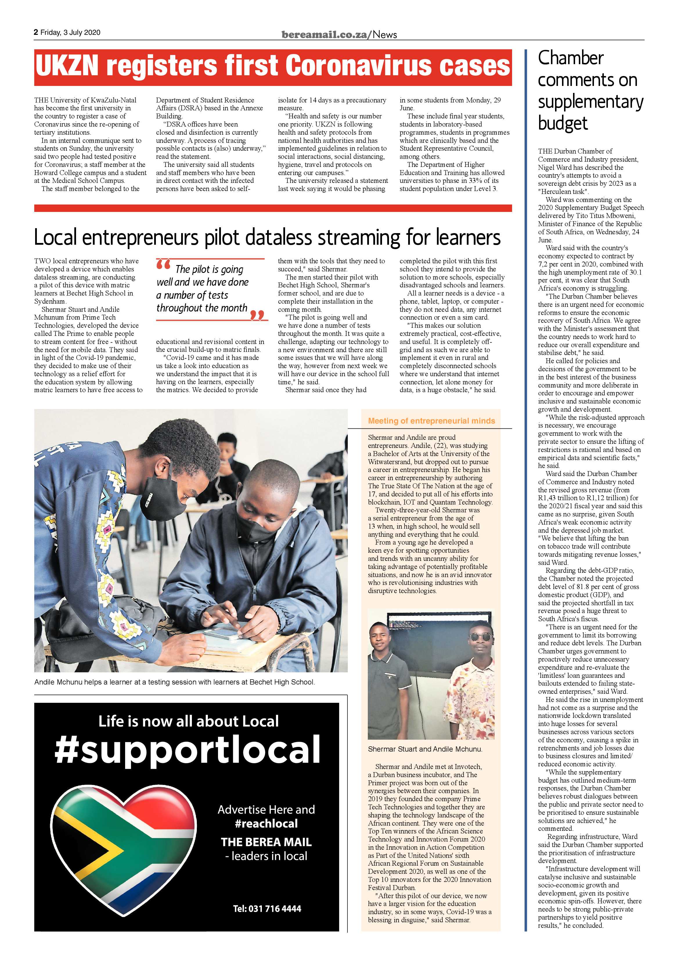Berea Mail 3 July 2020 page 2