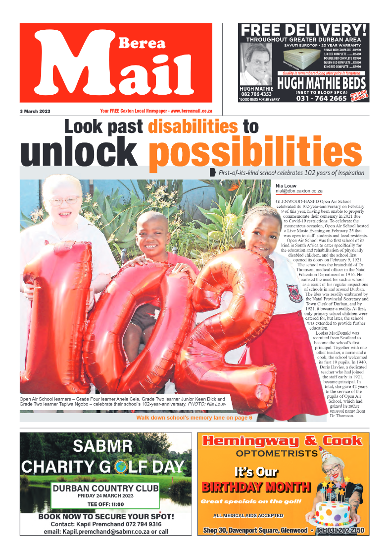 Berea Mail 3 March 2023 page 1