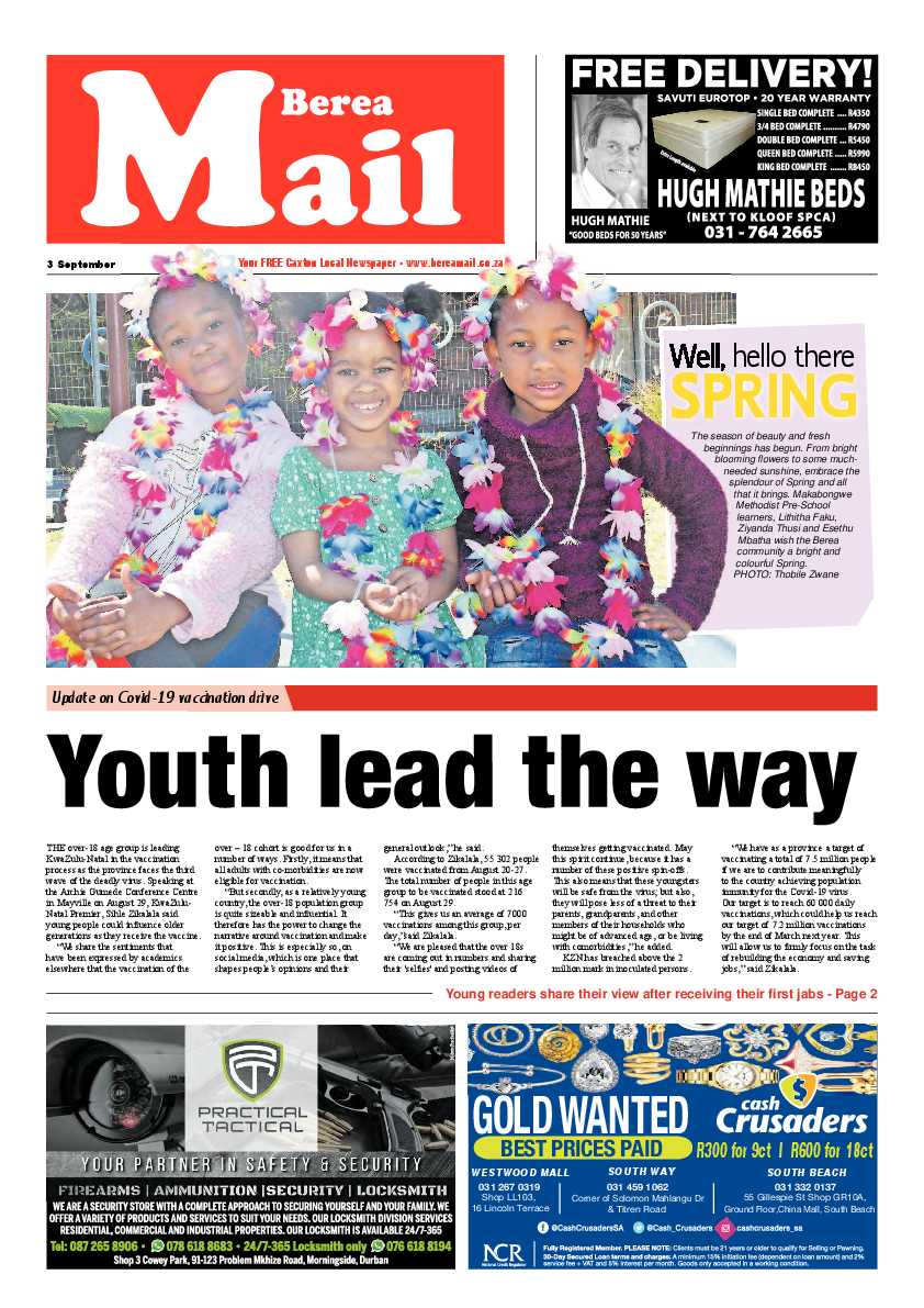 Berea Mail 3 September 2021 page 1