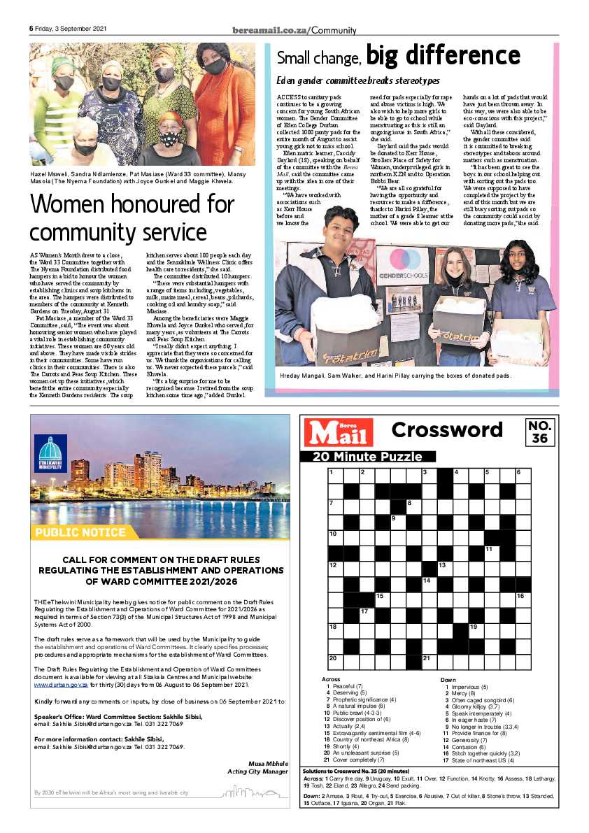 Berea Mail 3 September 2021 page 6