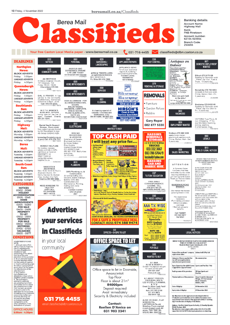 Berea Mail 4 November 2022 page 10