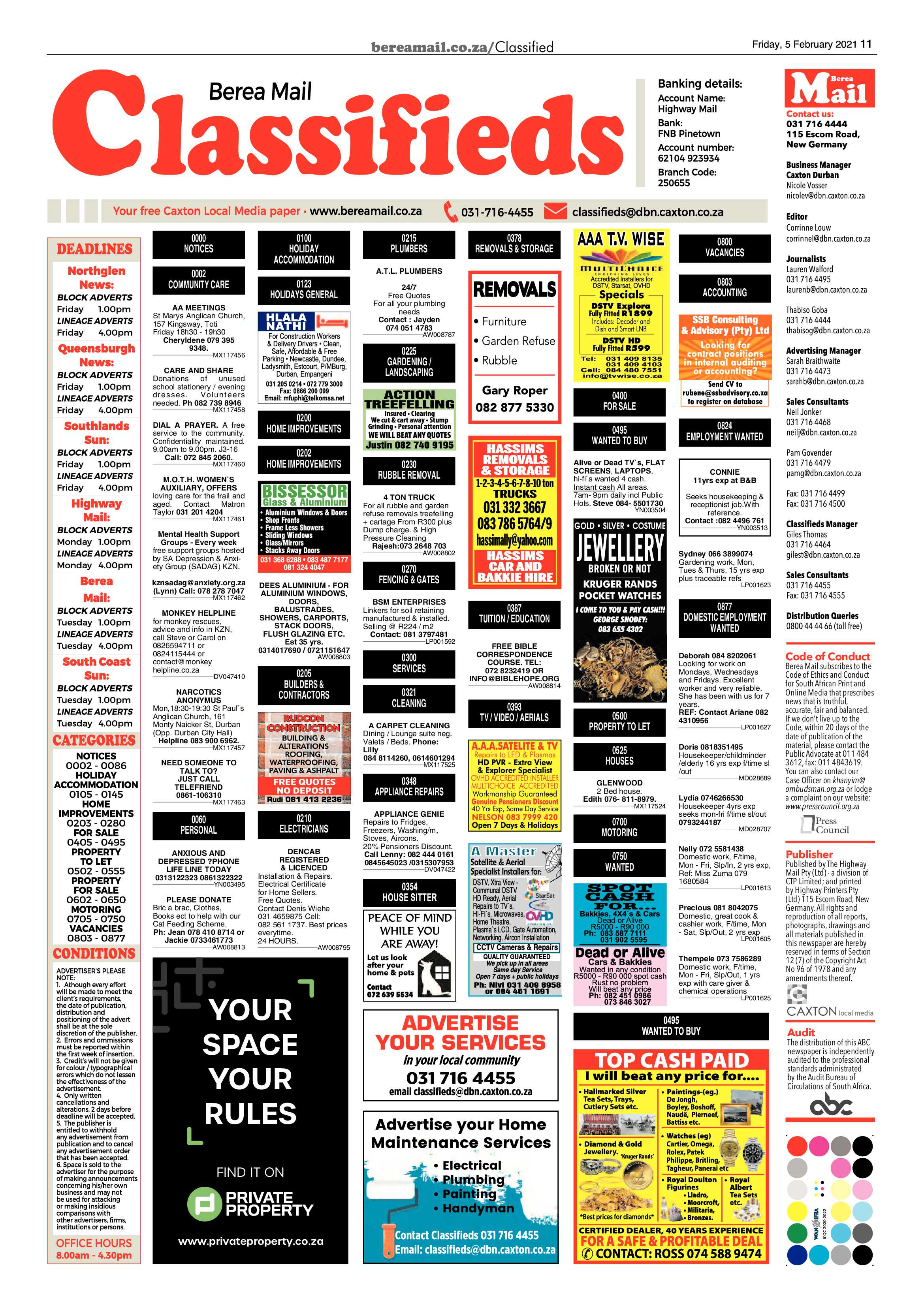 Berea Mail 5 February 2021 page 11