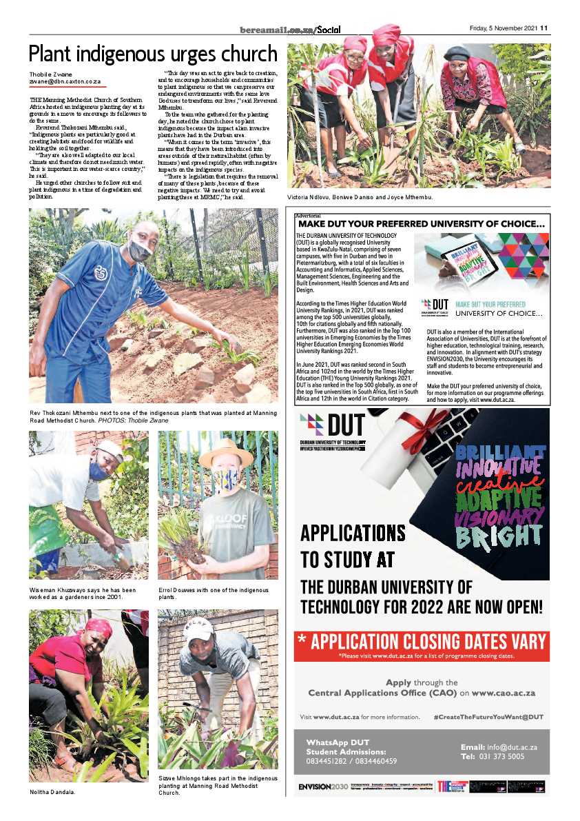 Berea Mail 5 November 2021 page 11