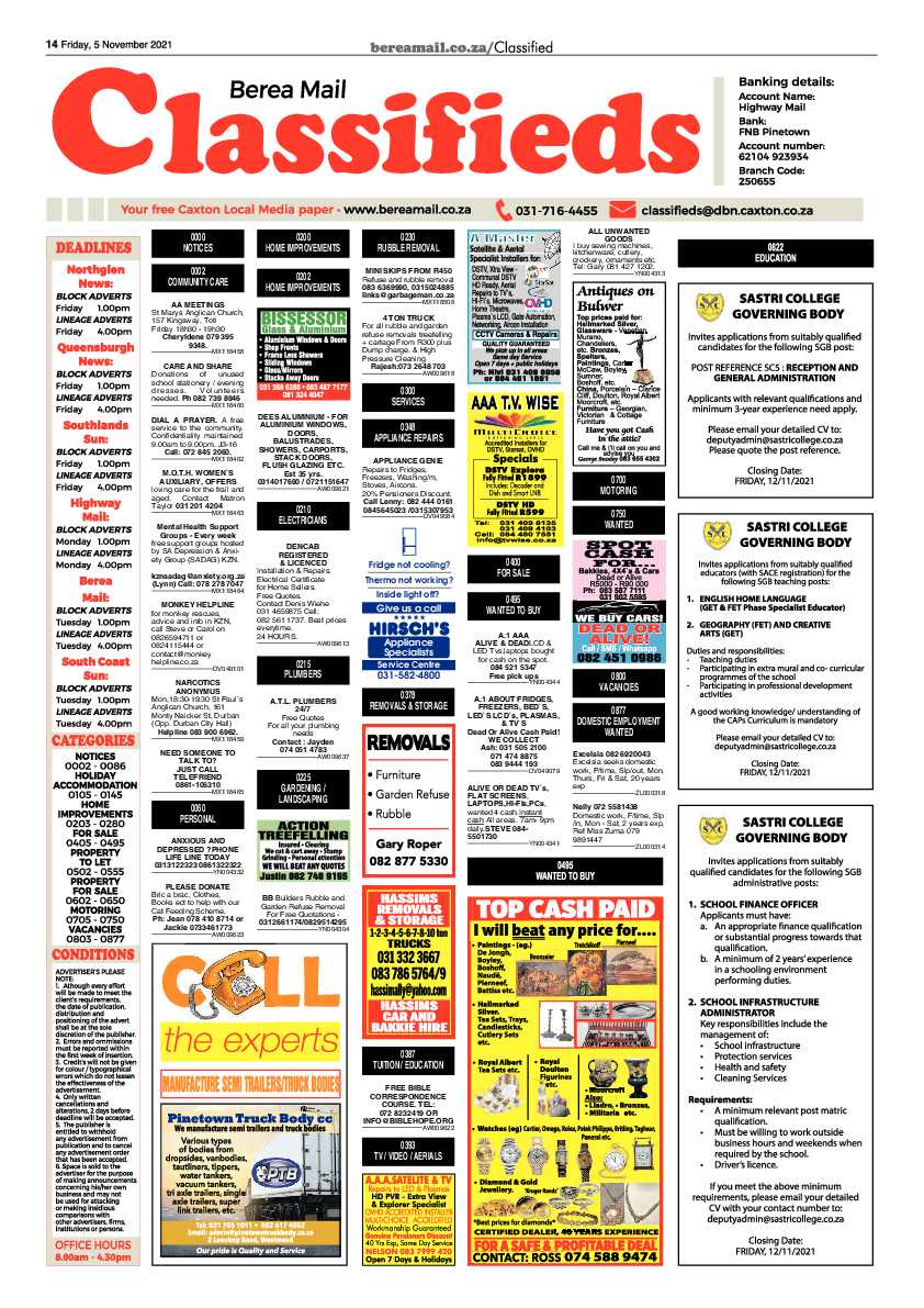 Berea Mail 5 November 2021 page 14