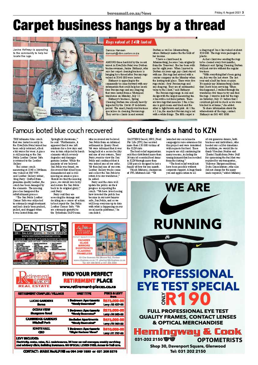 Berea Mail 6 August 2021 page 3