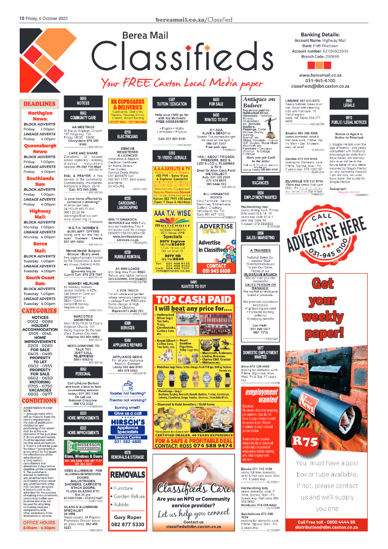 Berea Mail 6 October 2023 page 10