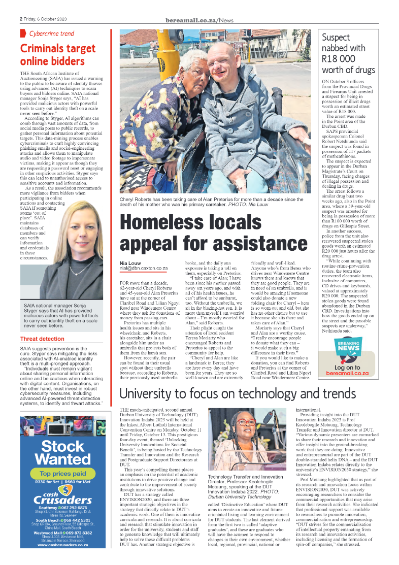 Berea Mail 6 October 2023 page 2