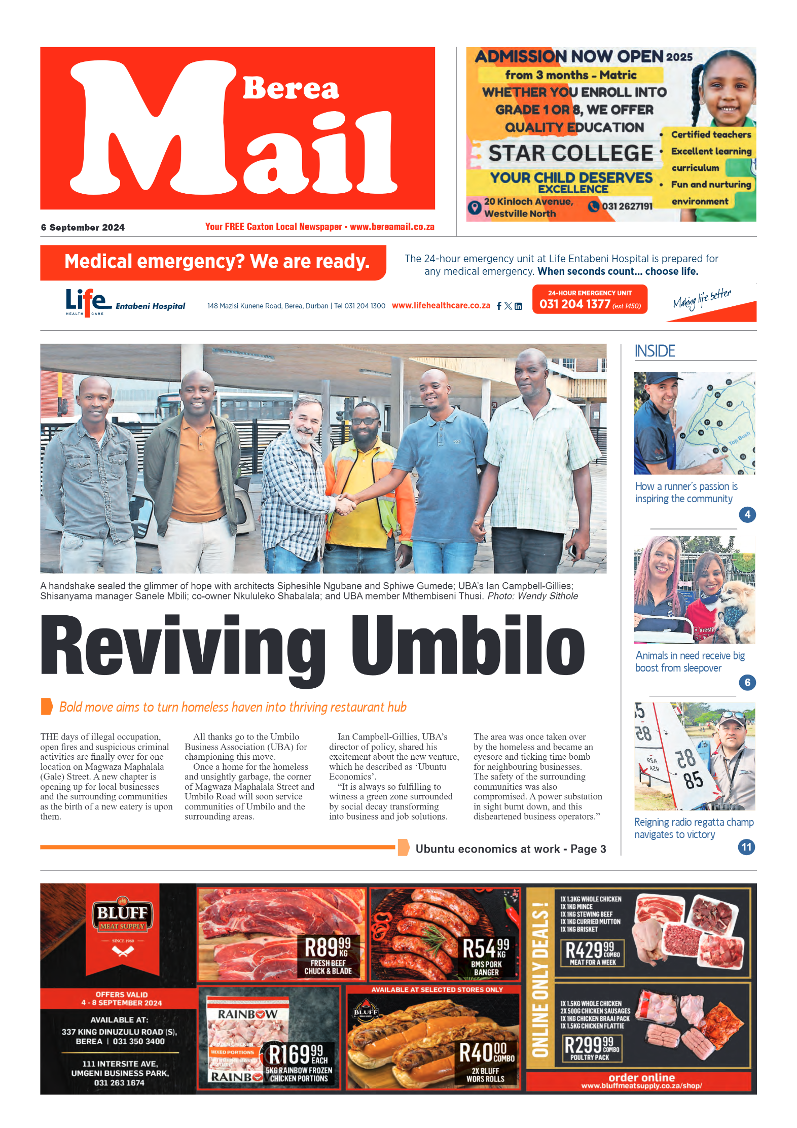 Berea Mail 6 September 2024 page 1