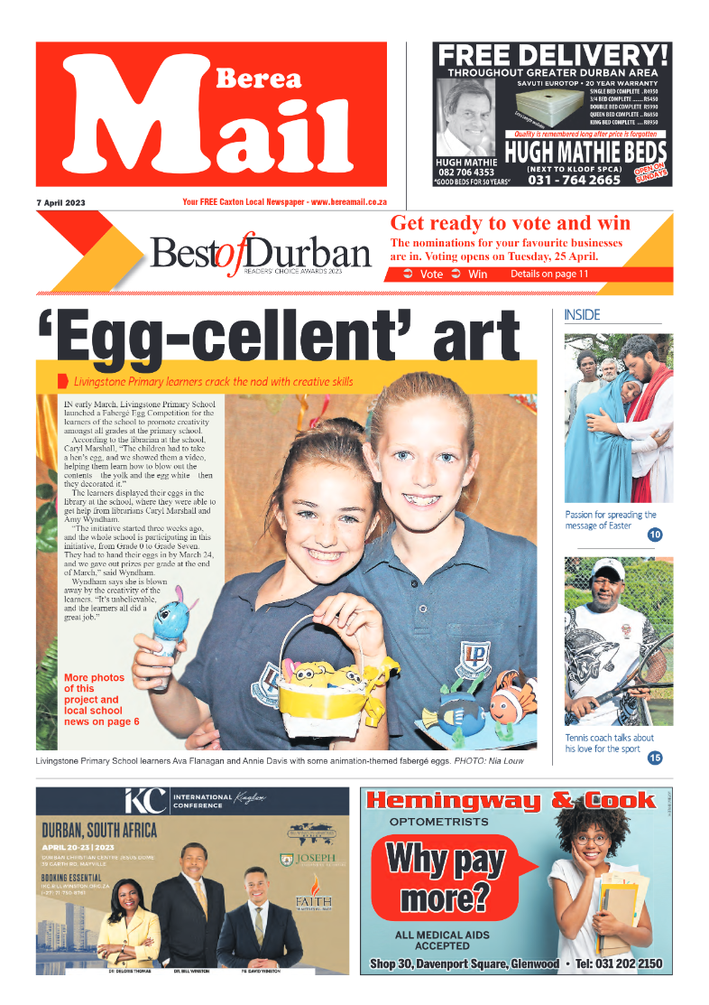 Berea Mail 7 April 2023 page 1