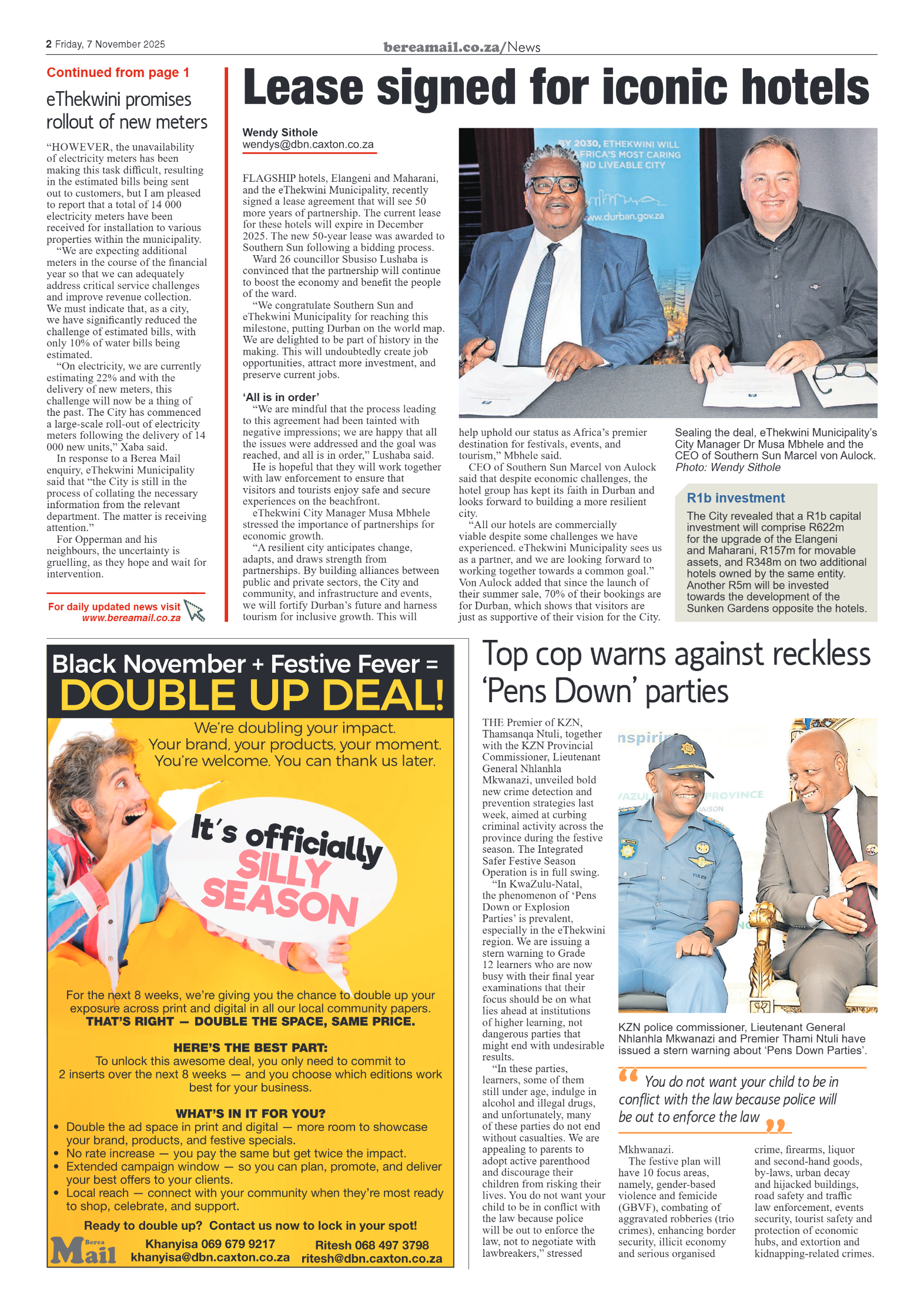 Berea Mail 7 November 2025 page 2