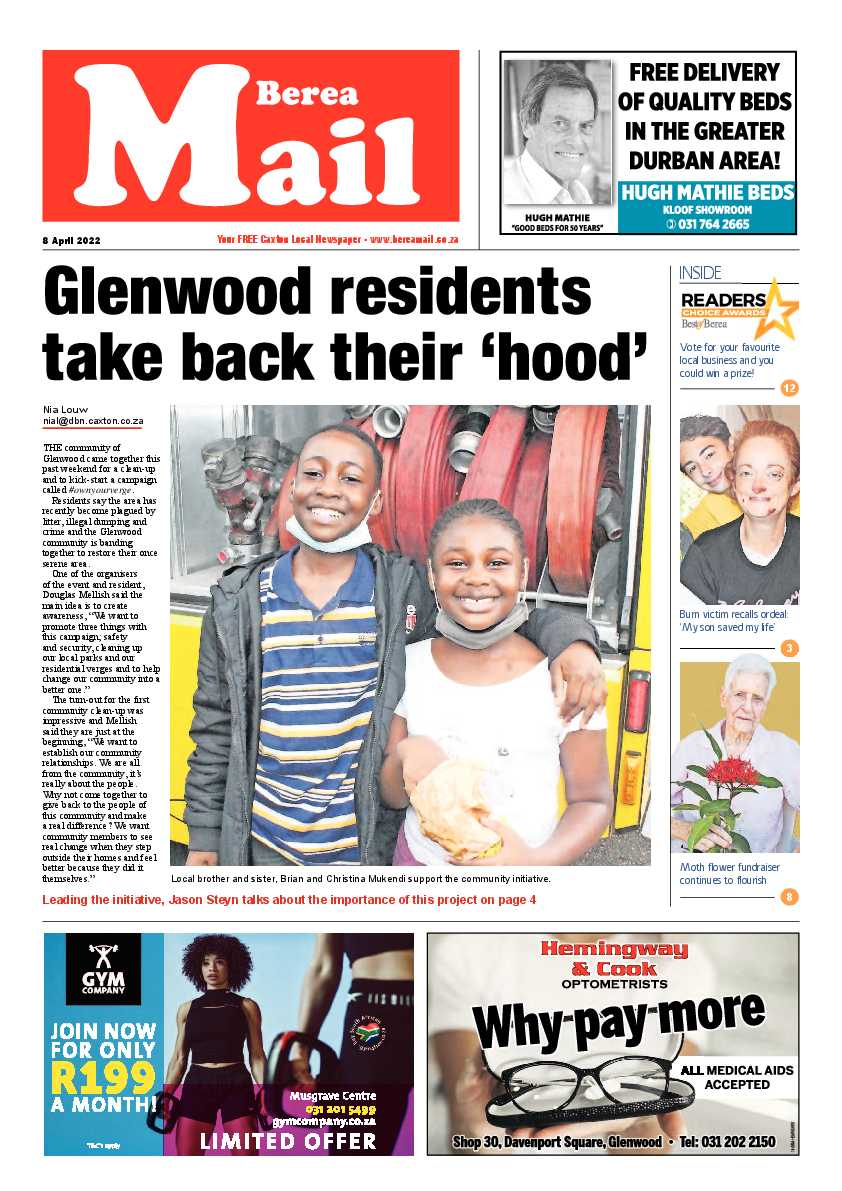 Berea Mail 8 April 2022 page 1
