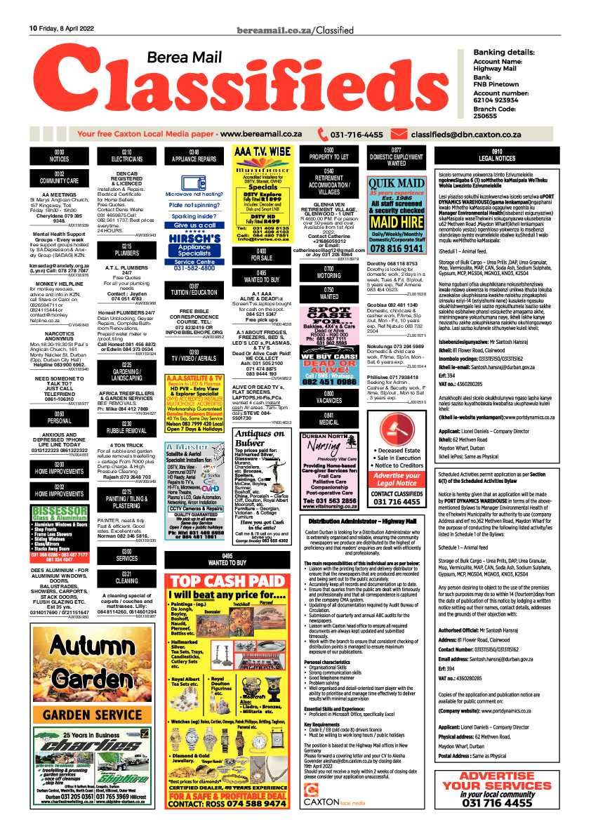 Berea Mail 8 April 2022 page 10
