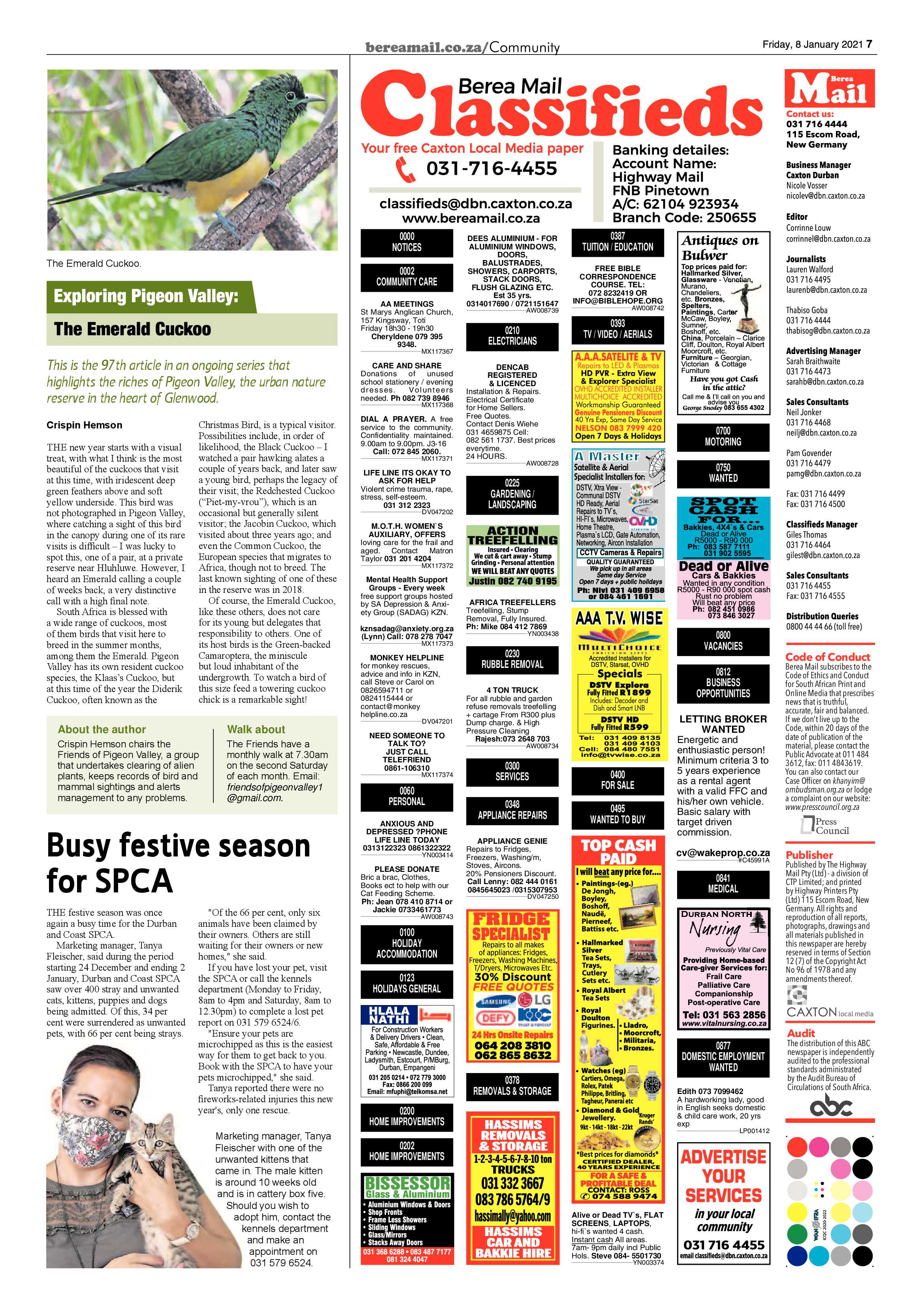 Berea Mail 8 January 2021 page 7