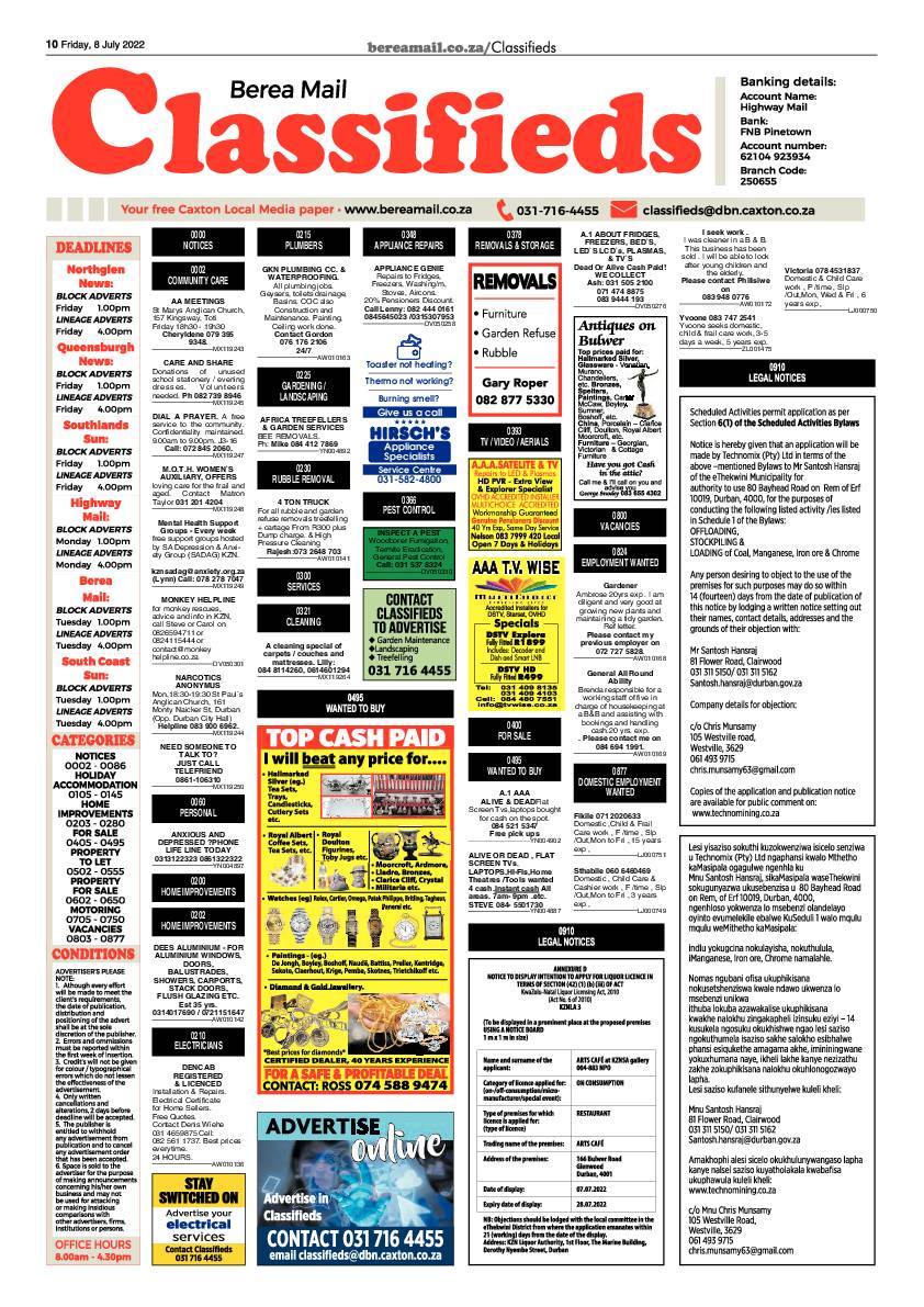 Berea Mail 8 July 2022 page 10