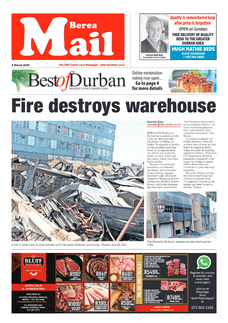 Berea Mail 8 March 2024 page 1