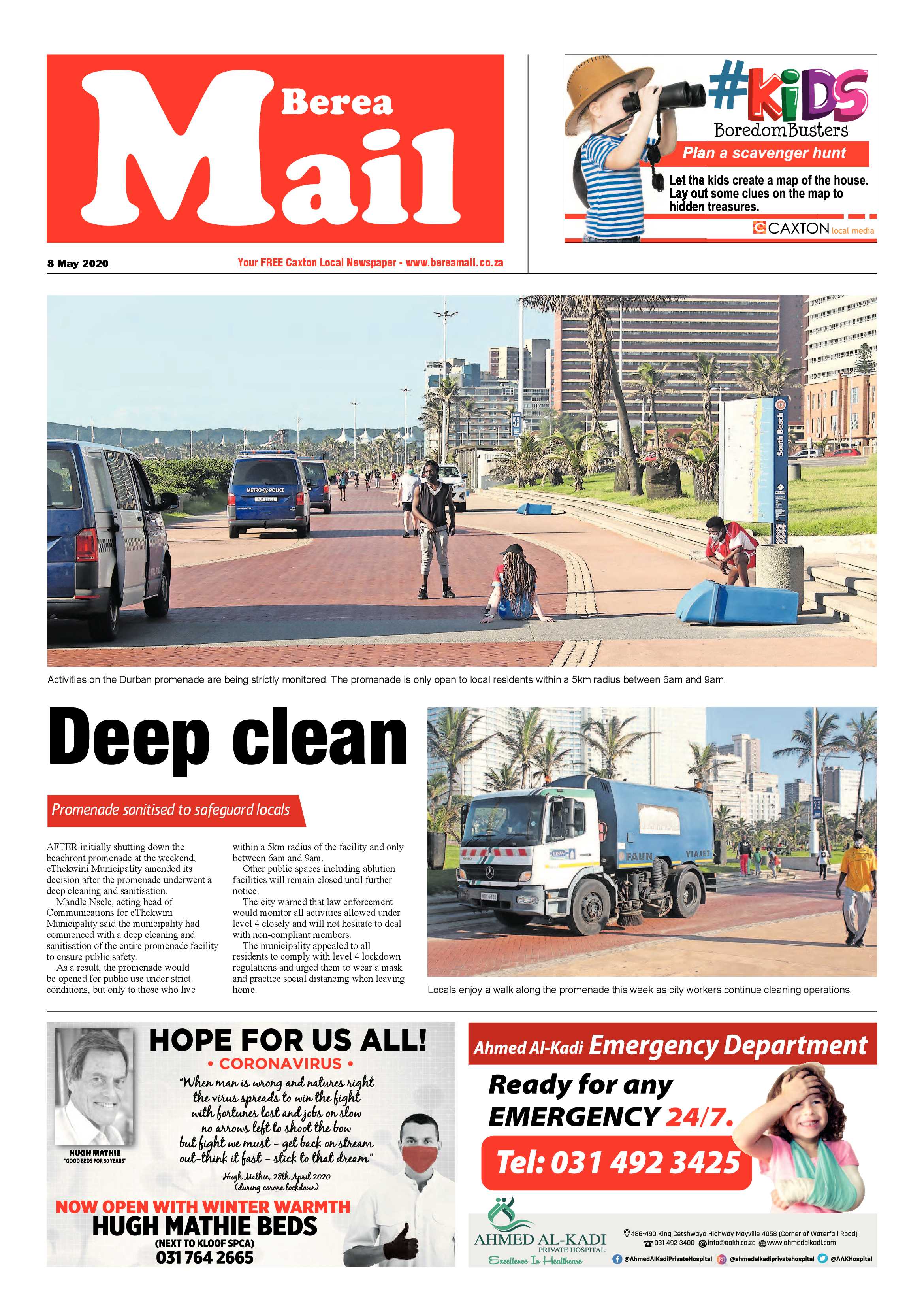 Berea Mail 8 May 2020 page 1