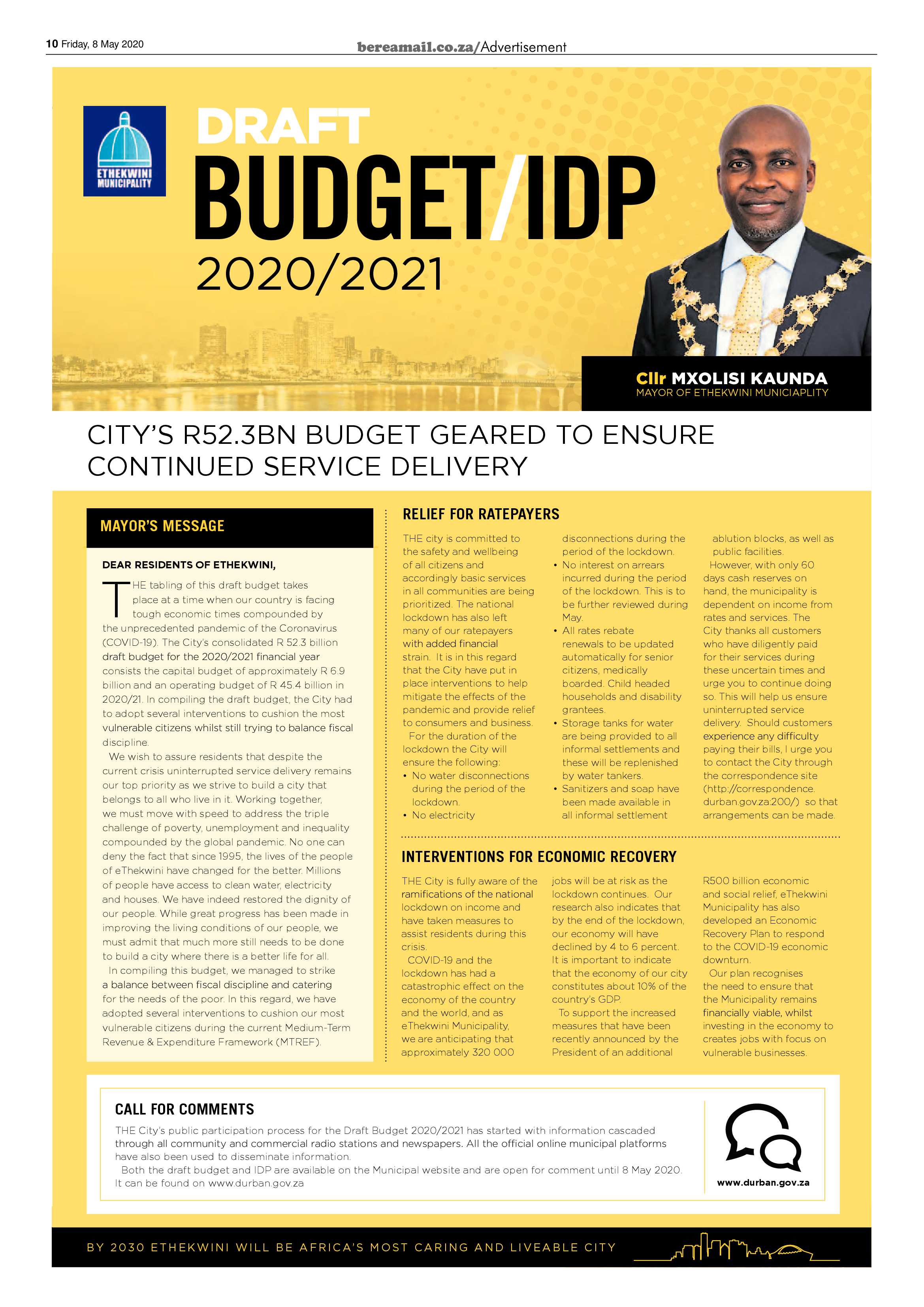 Berea Mail 8 May 2020 page 10