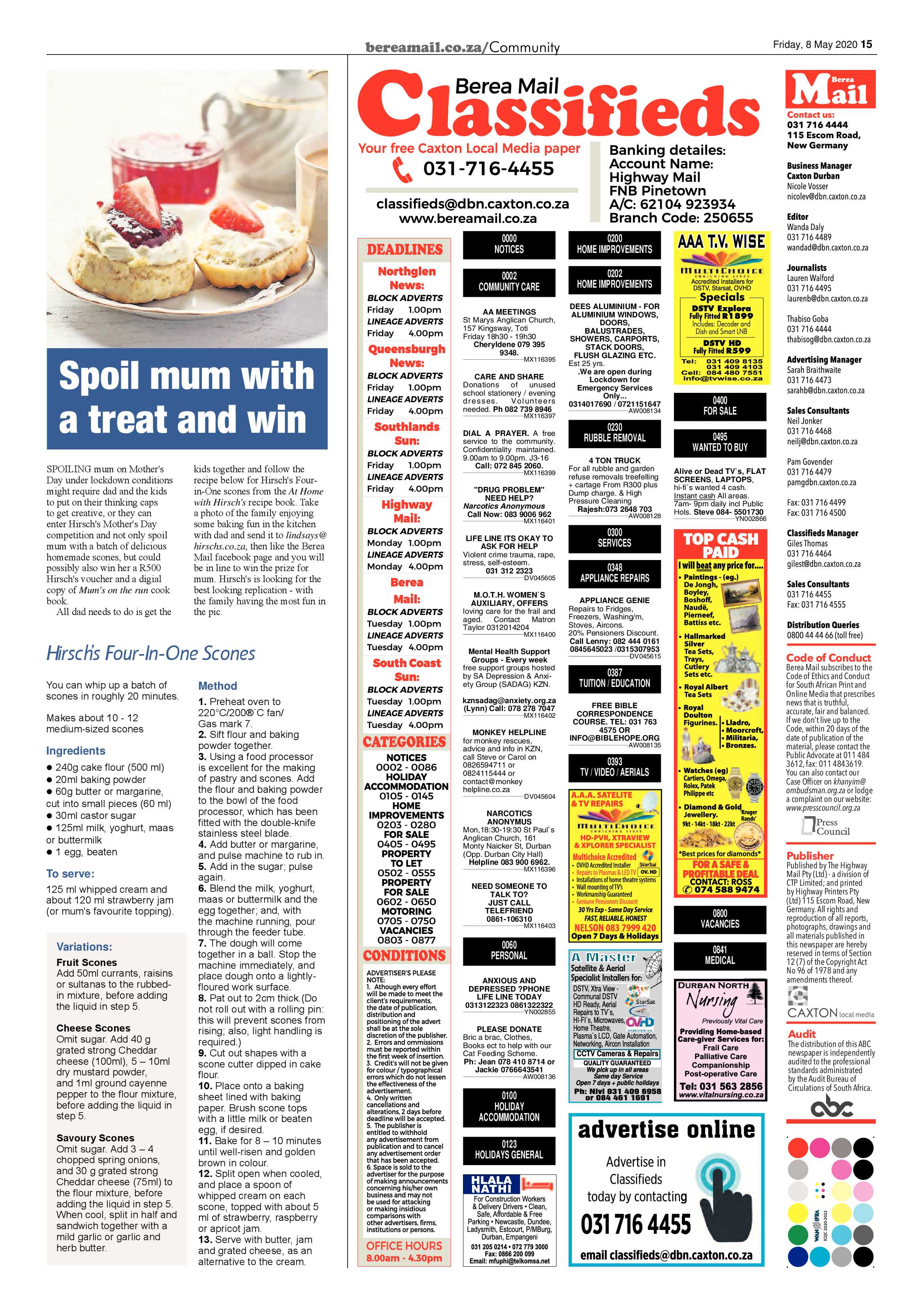 Berea Mail 8 May 2020 page 15
