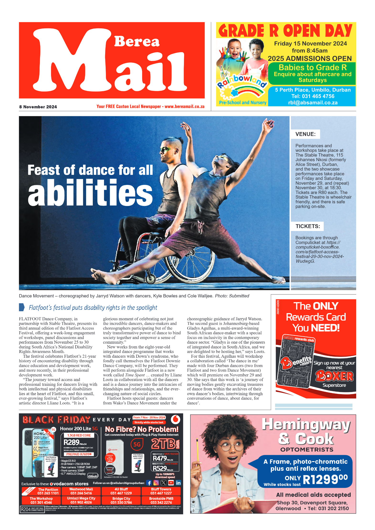 Berea Mail 8 November 2024 page 1