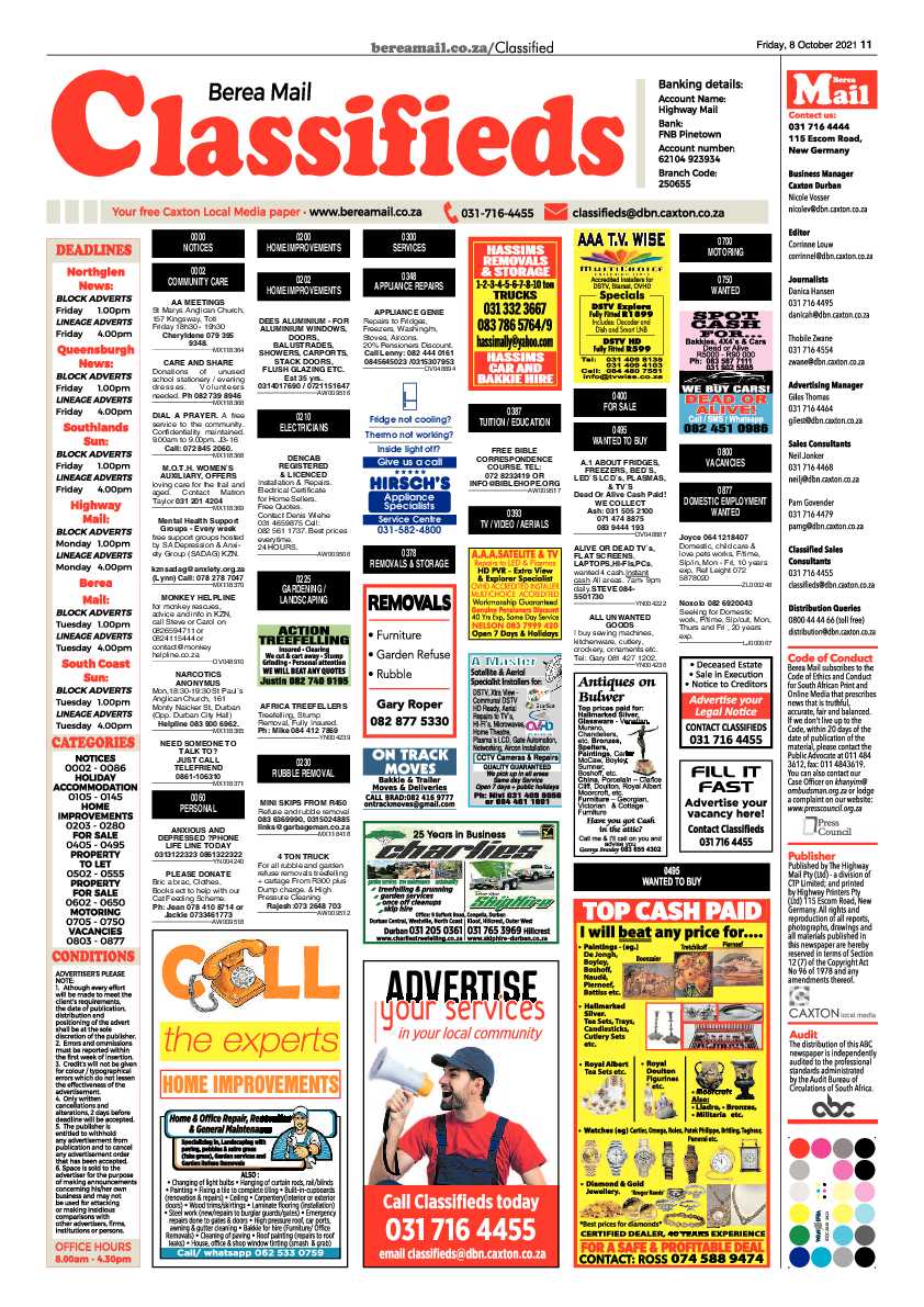Berea Mail 8 October 2021 page 11