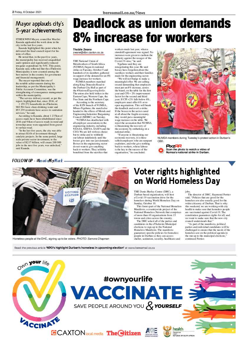 Berea Mail 8 October 2021 page 2