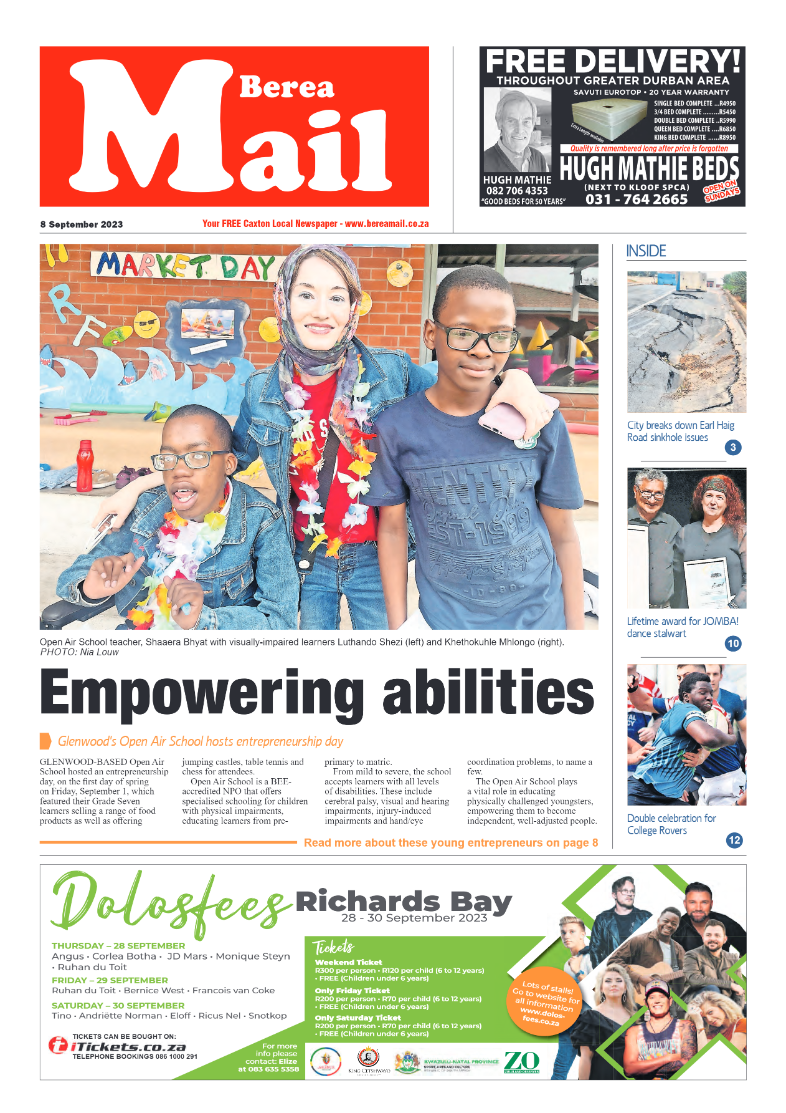 Berea Mail 8 September 2023 page 1