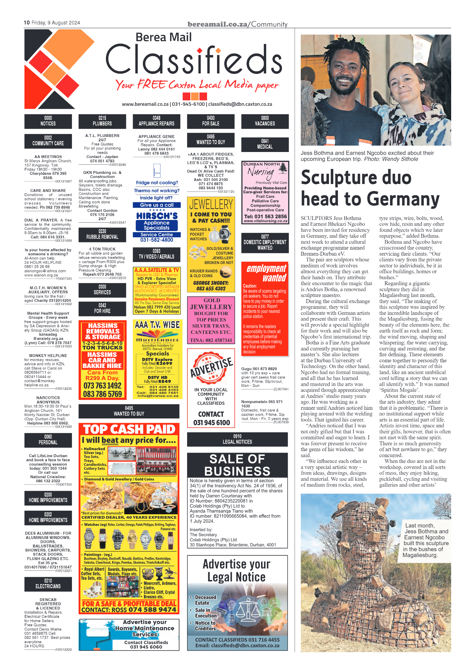 Berea Mail 9 August 2024 page 10